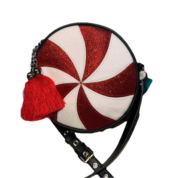 Red and White Peppermint Crossbody Bag - Picture 8 of 15